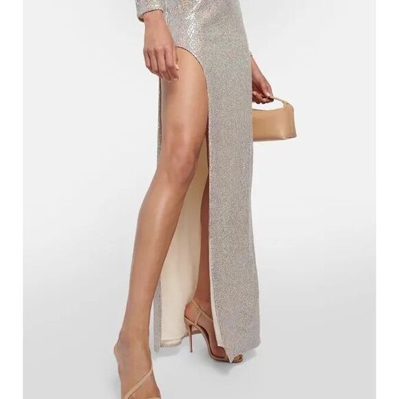 THE SEI Long Sleeve Keyhole Gown Size P $679 - Picture 9 of 13